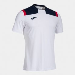 Koszulka Joma Toledo. Białe koszulki sportowe męskie Joma, l, bez wzorów, z materiału, bez kołnierzyka, bez ramiączek, do piłki nożnej. Za 161.00 zł.