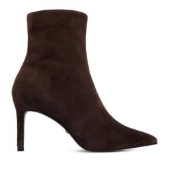 Botki GINO ROSSI. Brązowe botki damskie Gino Rossi, bez obcasa, na szpilce, bez zapięcia. Za 329.99 zł.