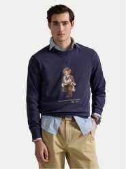 Polo Ralph Lauren Bluza 710980305001 Granatowy Regular Fit. Niebieskie bluzy męskie Polo Ralph Lauren, m, bez wzorów, z bawełny, bez kaptura. Za 949.99 zł.