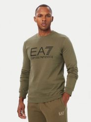 EA7 Emporio Armani Bluza 7M002278 AF22266 U7014 Khaki Regular Fit. Brązowe bluzy męskie EA7 Emporio Armani, m, bez wzorów, z bawełny, bez kaptura. Za 459.99 zł.
