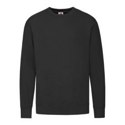 Lekka Bluza Rozpinana Unisex Dla Dorosłych. Czarne bluzy męskie Fruit of the Loom, m, bez wzorów, bez kaptura. Za 71.99 zł.