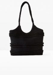 Bawełniana torba shopper o strukturalnym wyglądzie. Czerwone torebki shopper damskie bonprix, bez wzorów, z bawełny, bez dodatków. Za 54.99 zł.