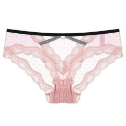 Figi koronkowe z wycięciem eleganckie i przewiewne Lubnah. Czerwone figi damskie Intica, l, bez wzorów, z koronki. Za 69.00 zł.