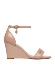 MEXX Sandały EO-CC2549-01 Różowy. Czerwone sandały damskie Mexx, bez wzorów, ze skóry, bez obcasa, na koturnie, bez zapięcia. Za 299.99 zł.