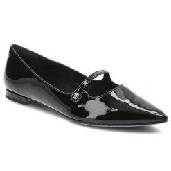 Czarne Eleganckie Baleriny Lakierowane Obuwie Damskie. Czarne baleriny damskie Tamaris, na wiosnę, bez wzorów, z lakierowanej skóry, eleganckie, bez obcasa. Za 249.00 zł.