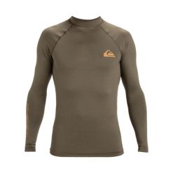 Koszulka surfingowa z długim rękawem UPF 50 dla Mężczyzn EVERYDAY Brązowy. Zielone bluzki z długim rękawem męskie Quiksilver, m, bez wzorów, z elastanu, bez kołnierzyka. Za 159.99 zł.
