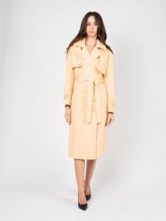 Patrizia Pepe Trencz | 8O0079/A301 | Kobieta | Żółty. Żółte płaszcze damskie Patrizia Pepe, s, bez wzorów, z bawełny, eleganckie, bez kaptura. W wyprzedaży za 999.00 zł.