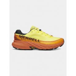 Męskie buty do biegania w terenie Merrell Agility Peak 5 GTX. Brązowe buty sportowe męskie Merrell, bez zapięcia, do biegania. Za 609.99 zł.