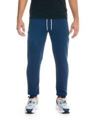 Bluza z bawełna z kieszenie na czas wolny. Niebieskie bluzy męskie LEONE 1947 APPAREL, xl, bez wzorów, z bawełny, bez kaptura. Za 63.11 zł.