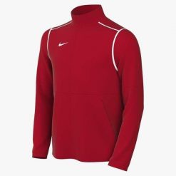 Bluza piłkarska chłopięca Nike Park 20 Track. Białe bluzy dla chłopców Nike, bez wzorów, bez ramiączek, bez kaptura. W wyprzedaży za 128.40 zł.