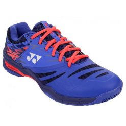 Buty do badmintona męskie Yonex SHB 57 RB. Niebieskie buty sportowe męskie YONEX, bez zapięcia. Za 659.00 zł.