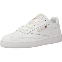 Buty do chodzenia damskie Reebok Club C 85. Białe obuwie sportowe damskie Reebok, bez wzorów, z materiału, trekkingowe, Reebok Club. W wyprzedaży za 199.00 zł.
