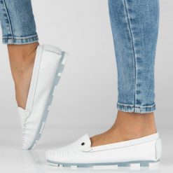 Białe skórzane mokasyny damskie Filippo Dp2037/26. Białe mokasyny damskie Filippo, z jeansu, casualowe. Za 199.00 zł.