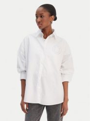 HUGO Koszula Edafne 50555625 Szary Regular Fit. Szare bluzki damskie Hugo, bez wzorów, z bawełny, bez kołnierzyka, bez ramiączek. Za 549.99 zł.