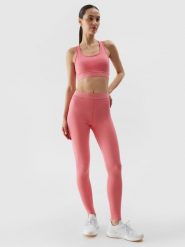 4F Legginsy treningowe z materiału z recyklingu damskie - pomarańczowe S. Brązowe legginsy damskie 4f, l, bez wzorów, z dzianiny. W wyprzedaży za 69.99 zł.