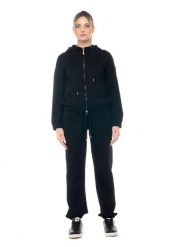 Bluza wygodny z kaptur na co dzień na siłownię. Czarne bluzy damskie LEONE 1947 APPAREL, bez wzorów, z dresówki, bez kaptura. Za 210.46 zł.