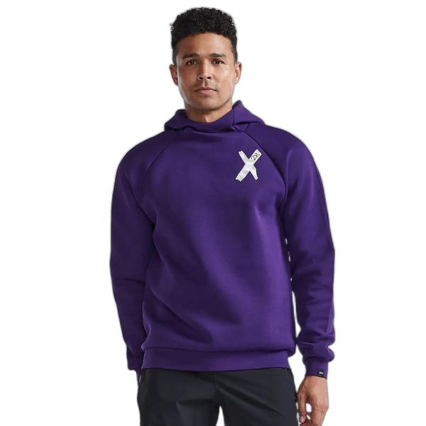 Bluza z kapturem 2XU Motion. Fioletowe bluzy męskie 2XU, m, bez wzorów, z materiału, z kapturem, na fitness i siłownię. Za 567.00 zł.