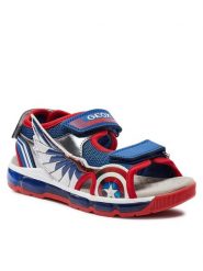 Geox Sandały J Sandal Android Boy J450QA 01454 C0200 D Niebieski. Niebieskie sandały chłopięce Geox, ze skóry, bez zapięcia. Za 349.99 zł.