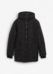 Hydrofobowa parka zimowa z kapturem. Fioletowe kurtki i płaszcze dla dziewczynek bonprix, na zimę, bez wzorów, z kapturem. Za 169.99 zł.