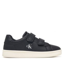 Sneakersy Calvin Klein. Czarne trampki i tenisówki chłopięce Calvin Klein, bez wzorów, bez zapięcia. Za 314.99 zł.