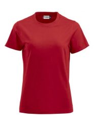 Clique Premium-T Women Koszulka damska z bawełny, czerwona. Czerwone t-shirty damskie CLIQUE, m, bez wzorów, z bawełny, bez kołnierzyka. Za 112.86 zł.