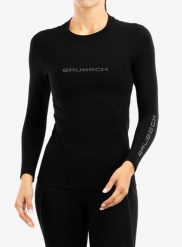 Bluza termoaktywna damska Brubeck 3D Run PRO LS Shirt. Czarne bluzy damskie Brubeck, s, bez wzorów, z materiału, bez kaptura. Za 181.49 zł.