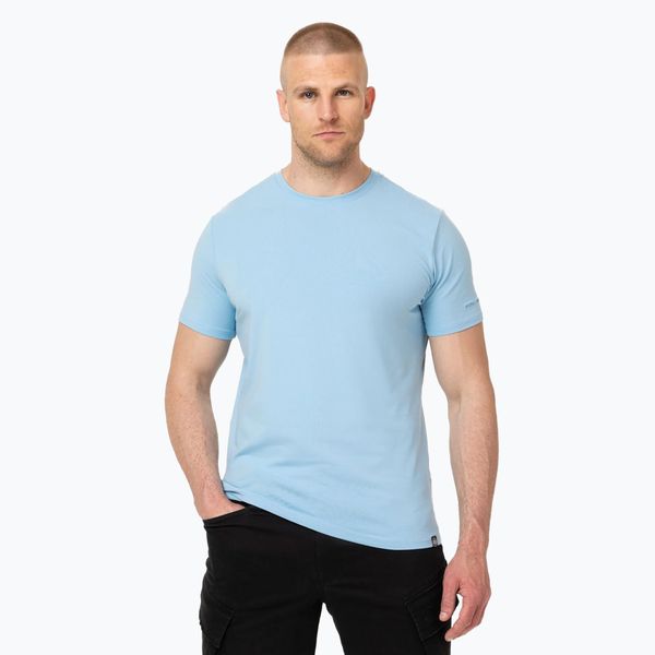 Koszulka męska Pitbull Minimal. Niebieskie koszulki sportowe męskie PITBULL, na lato, m, bez wzorów, z bawełny, bez kołnierzyka, bez ramiączek. Za 66.99 zł.
