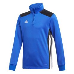 Bluza dla dzieci adidas Regista 18 Training Top Junior niebieska CZ8655. Czarne bluzy dla chłopców Adidas, bez wzorów, bez ramiączek, bez kaptura. Za 89.00 zł.