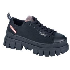 Buty do chodzenia damskie Palladium Revolt LO TX. Czarne obuwie sportowe damskie Palladium, bez wzorów, z gumy, trekkingowe. Za 449.99 zł.