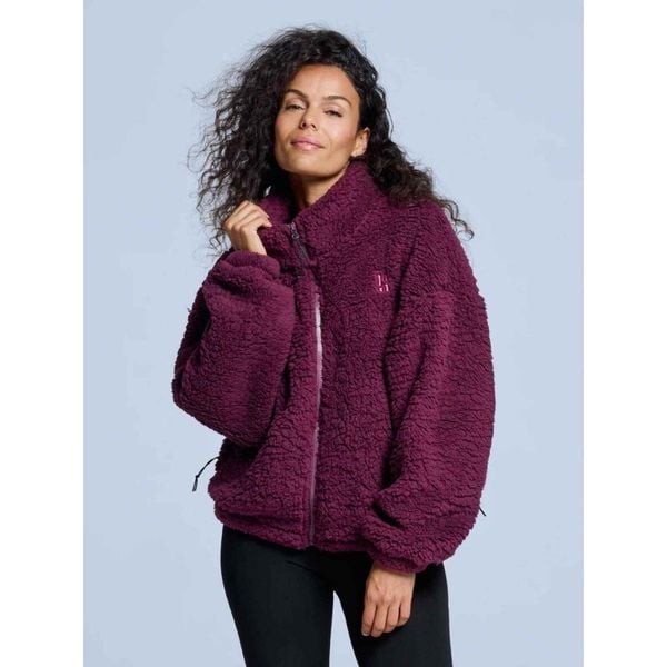 Kurtka Fluffy - Damska - Cztery pory roku - Miś - Bordowa. Czerwone bluzy sportowe damskie POEDERBAAS, na zimę, xs, bez wzorów, z poliesteru, bez kaptura, narciarskie. Za 264.52 zł.