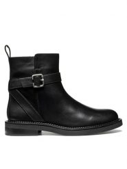 Geox Botki D Serilda D66WYB 43 C9999 Czarny. Czarne botki damskie Geox, ze skóry, bez obcasa, na płaskiej podeszwie, bez zapięcia. Za 589.99 zł.
