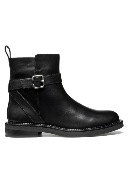 Geox Botki D Serilda D66WYB 43 C9999 Czarny. Czarne botki damskie Geox, ze skóry, bez obcasa, na płaskiej podeszwie, bez zapięcia. Za 589.99 zł.