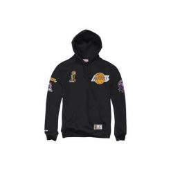 Bluzy sportowa męska Mitchell & Ness Champ City Hoody Los Angeles Lakers. Czarne bluzy męskie Mitchell & Ness, l, bez wzorów, z kapturem. Za 666.00 zł.