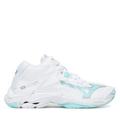 Buty halowe Mizuno. Białe obuwie sportowe damskie Mizuno, bez wzorów, mizuno wave. Za 639.99 zł.