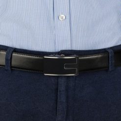 Pasek męski skórzany 3,5 cm klamra automatyczna Beltimore czarny 03-551 : Kolory - czarny, Rozmiar pasków - r.105-120 cm. Czarne paski damskie bez wzorów, ze skóry, wizytowe. Za 64.99 zł.
