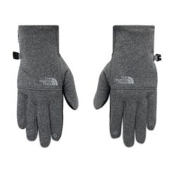 Rękawiczki Damskie The North Face. Szare rękawiczki damskie The North Face, bez wzorów, sportowe. Za 159.99 zł.