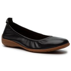 Baleriny Josef Seibel. Czarne baleriny damskie Josef Seibel, bez wzorów, bez obcasa. Za 229.99 zł.