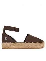 Calvin Klein Jeans Espadryle Flatform Espadrille Sling Mg YW0YW01735 Brązowy. Brązowe espadryle damskie Calvin Klein Jeans, bez wzorów, z jeansu, bez obcasa, bez zapięcia. Za 209.99 zł.
