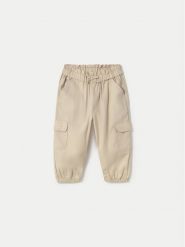 Mayoral Joggery 1571 Beżowy Relaxed Fit. Brązowe spodnie materiałowe dla dziewczynek Mayoral, bez wzorów, z bawełny. Za 59.99 zł.