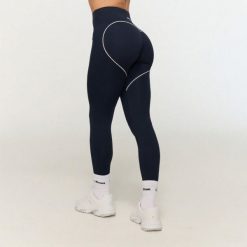 Legginsy damskie fitness z wysokim stanem niebieskie Varsity. Niebieskie legginsy damskie GYMBEAM, s, bez wzorów, z elastanu, z podwyższonym stanem, długie, na fitness i siłownię. Za 113.90 zł.