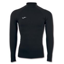 Koszulka kompresyjna do piłki nożnej dla dorosłych Joma Brama, długi rękaw. Czarne koszulki sportowe damskie Joma, m, bez wzorów, z elastanu, bez kołnierzyka, bez ramiączek, do piłki nożnej. Za 95.90 zł.