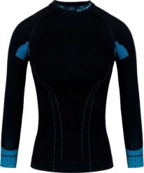 Bluza termoaktywna damska Alpinus Tactical Base Layer czarno-niebieska GT43210 S. Czarne bluzy damskie Alpinus, s, bez wzorów, bez kaptura. Za 240.54 zł.