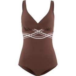 Kostium kąpielowy bonprix brązowy. Kostiumy jednoczęściowe damskie marki MAKE ME BIO. Za 89.99 zł.