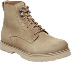 Botki Birkenstock Highwood Lace Mid Taupe Damskie. Brązowe botki damskie Birkenstock, z materiału, bez obcasa, bez zapięcia. Za 1,035.40 zł.