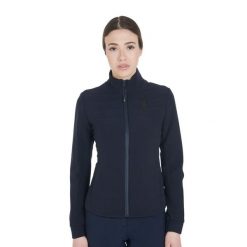 Damska techniczna kurtka jeździecka Equestro. Niebieskie kurtki damskie EQUESTRO, xs, z aplikacjami, z elastanu, bez kaptura. Za 596.45 zł.