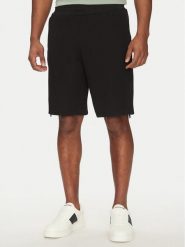 EA7 Emporio Armani Szorty materiałowe 7M000143 AF13538 UC001 Czarny Regular Fit. Czarne szorty męskie EA7 Emporio Armani, m, bez wzorów, z bawełny. Za 299.99 zł.