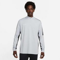 Bluza treningowa męska Nike Academy 23 SS Drill. Szare bluzy sportowe męskie Nike, m, bez wzorów, z materiału, bez kaptura, na fitness i siłownię, dri-fit (nike). Za 204.40 zł.