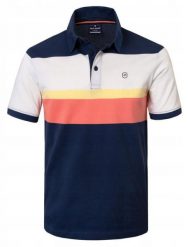 Męska Koszulka Polo - Pako Jeans - Kolorowa w Pasy. Koszulki polo męskie Pako Jeans, l, bez wzorów, z bawełny, casualowe, bez ramiączek. Za 129.00 zł.