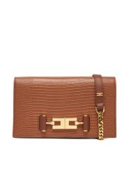 Elisabetta Franchi Torebka BS-08A-66E2-V320 Brązowy. Brązowe kopertówki damskie Elisabetta Franchi, bez wzorów, ze skóry, bez dodatków. Za 1,369.00 zł.