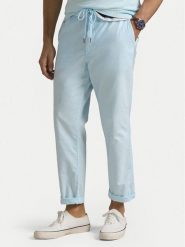 Polo Ralph Lauren Spodnie materiałowe 710958589005 Błękitny Classic Fit. Niebieskie spodnie materiałowe męskie Polo Ralph Lauren, m, bez wzorów, z bawełny. Za 679.99 zł.